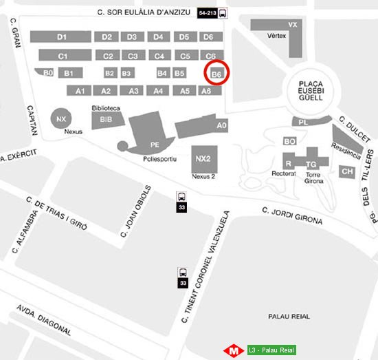 Planol del Campus Nord